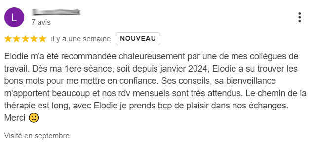 Avis psy thérapeute sucé sur erdre 